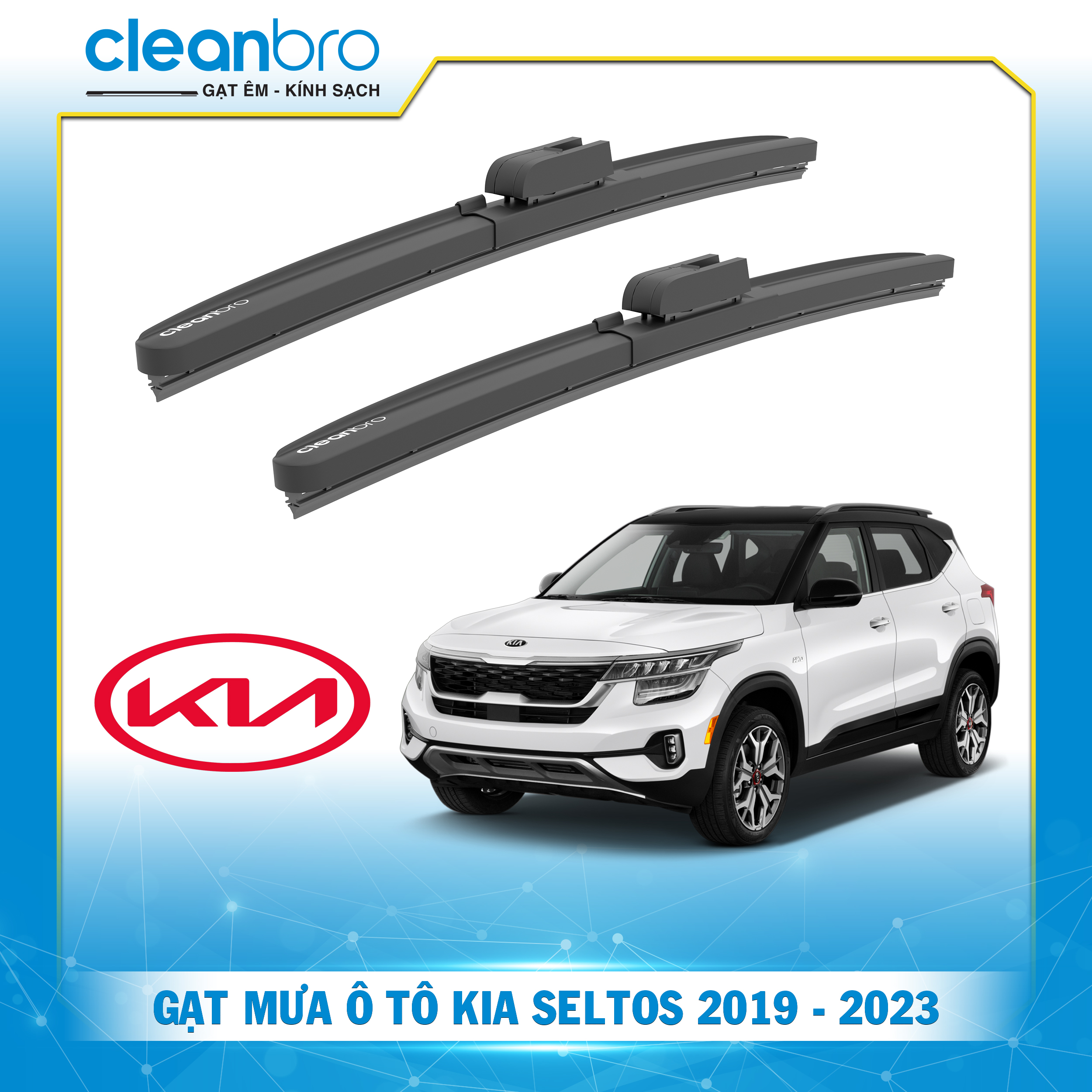 Gạt mưa ô tô hiệu ứng lá sen Kia Seltos [2019-2023+]